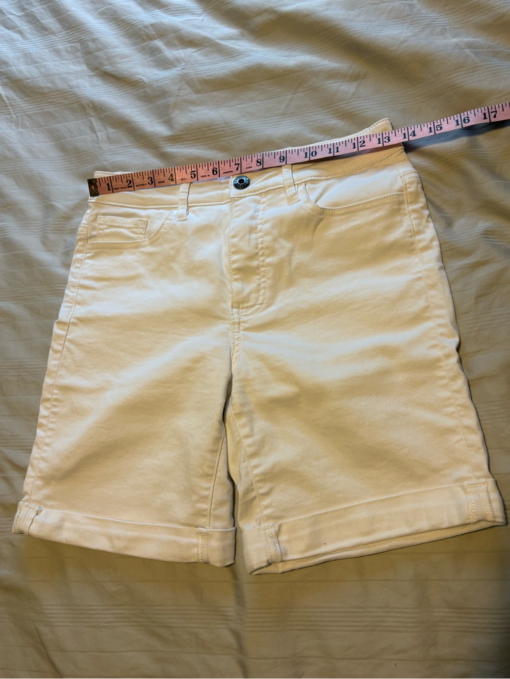 ✨5 for $20✨ Parasuco White Cotton Blend Pants with Branded Metal Button
